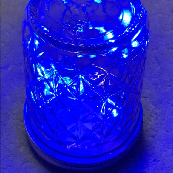 BLUE 1/2 PINT MASON JAR w/ LED FAIRY-LIGHTS/HANDMADE/NWT - Picture 5 of 11
